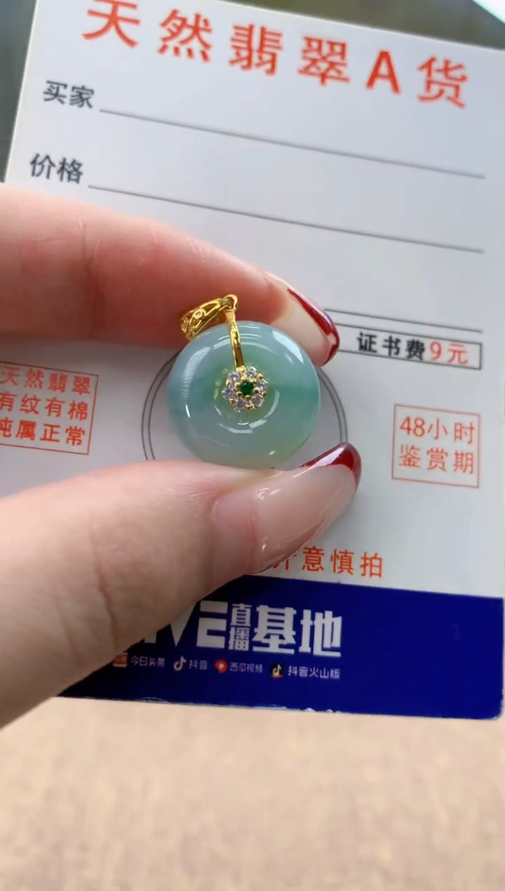 颈饰未镶嵌翡翠天然A货翡翠挂件
