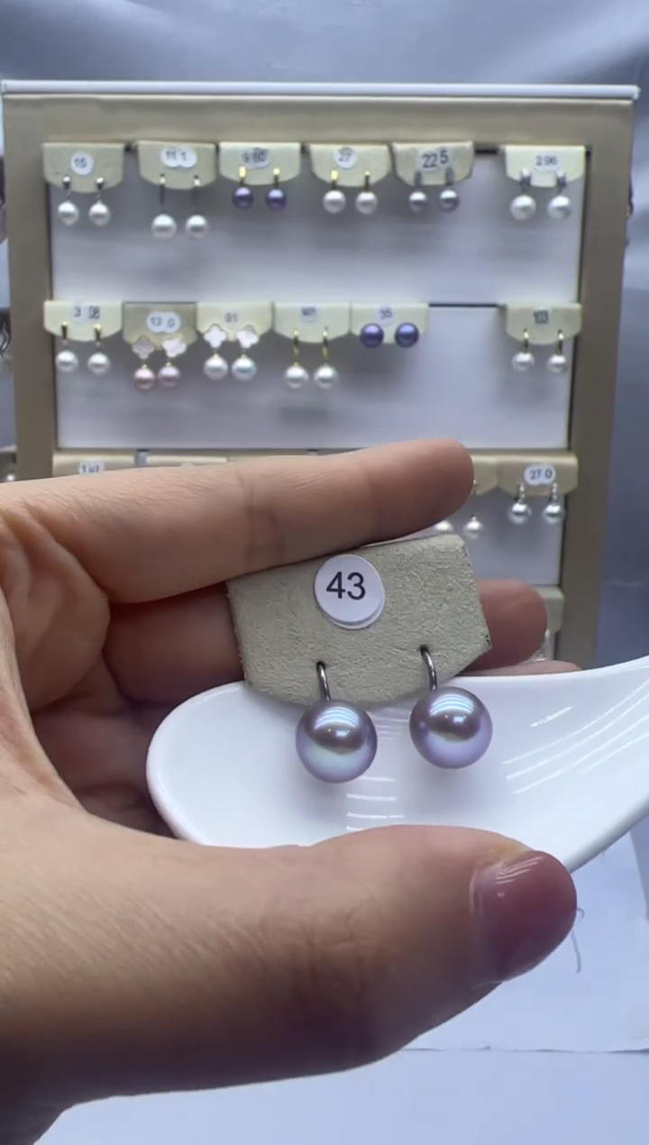 【闪购商品】淡水珍珠耳饰银S925镶嵌43