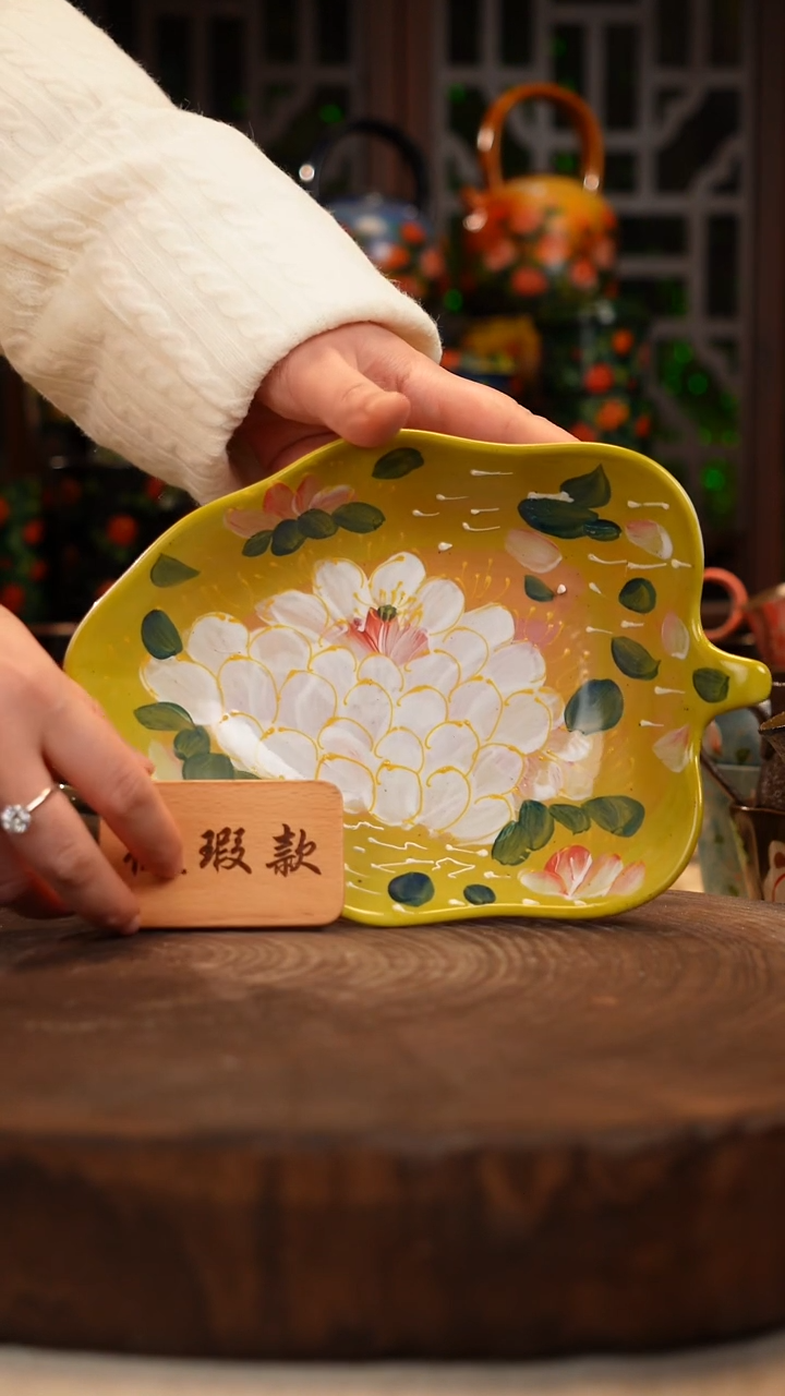 油画 手绘釉下彩