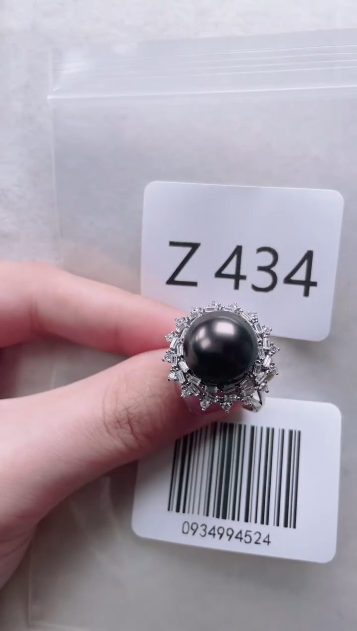 【闪购商品】海水珍珠戒指银S925镶嵌Z434