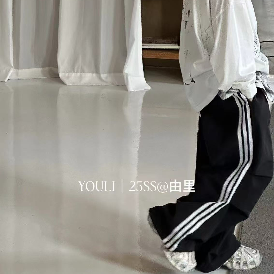 2024秋冬款男女儿童加绒不加绒卫裤牛仔裤时尚休闲百搭宽松阔腿