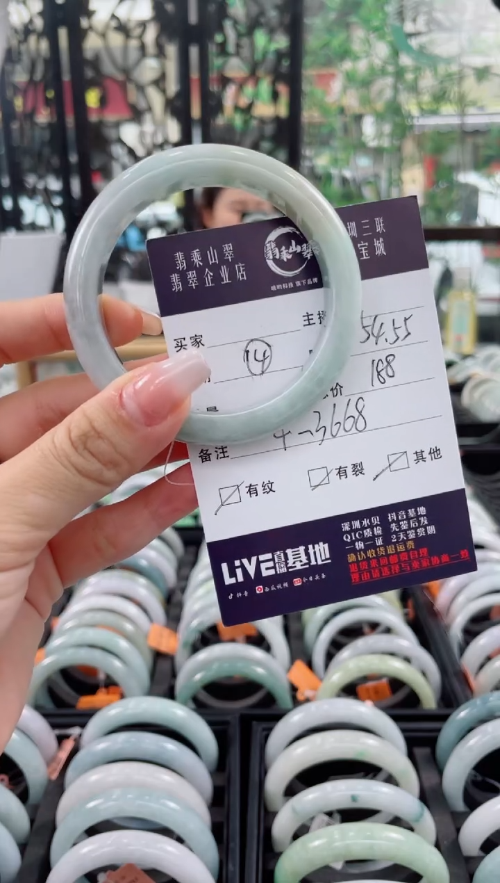 【闪购商品】翡翠手镯未镶嵌J 56 正圈-