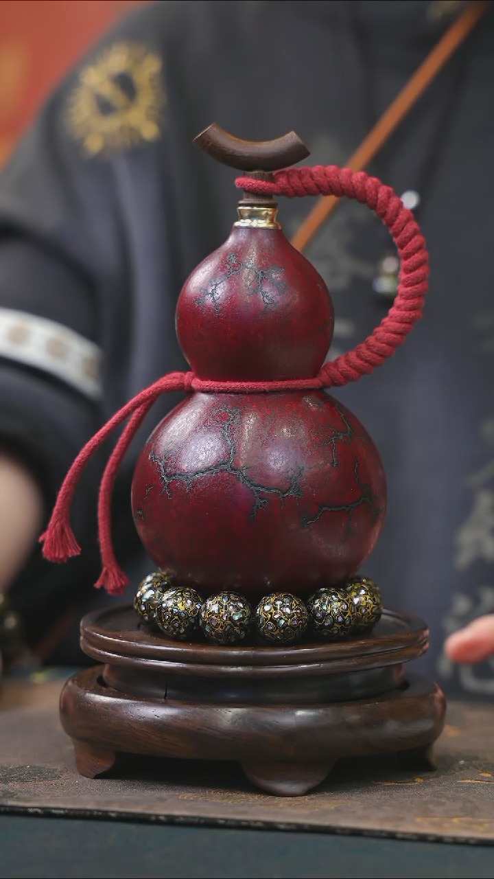 【闪购商品】YC195大漆酒葫芦不包手串及旋转底座