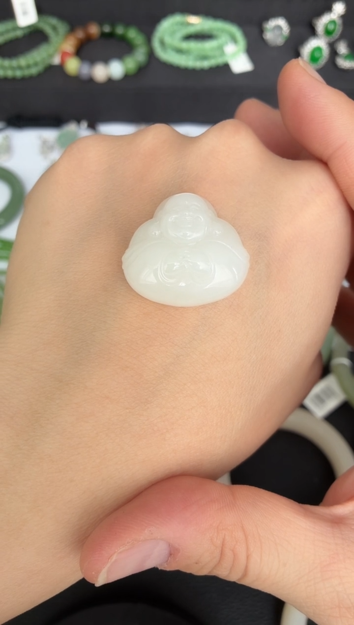 颈饰未镶嵌和田玉故*BHB 宝宝佛