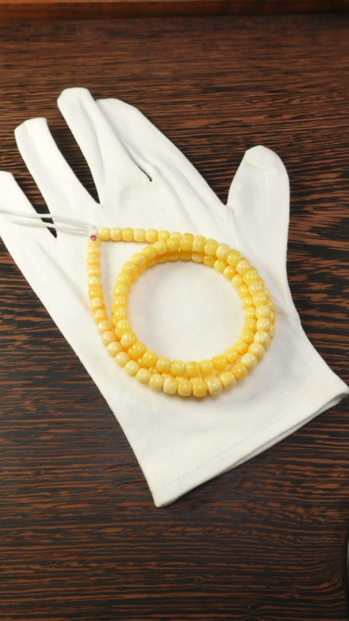 【闪购商品】蜜蜡手链未镶嵌2482/6.5mm红标蜜蜡108