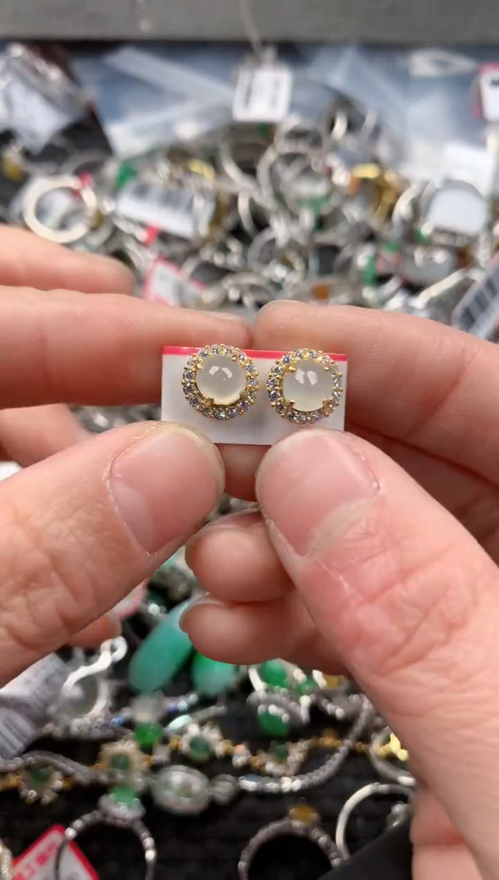 银S925镶嵌戒指翡翠777      1