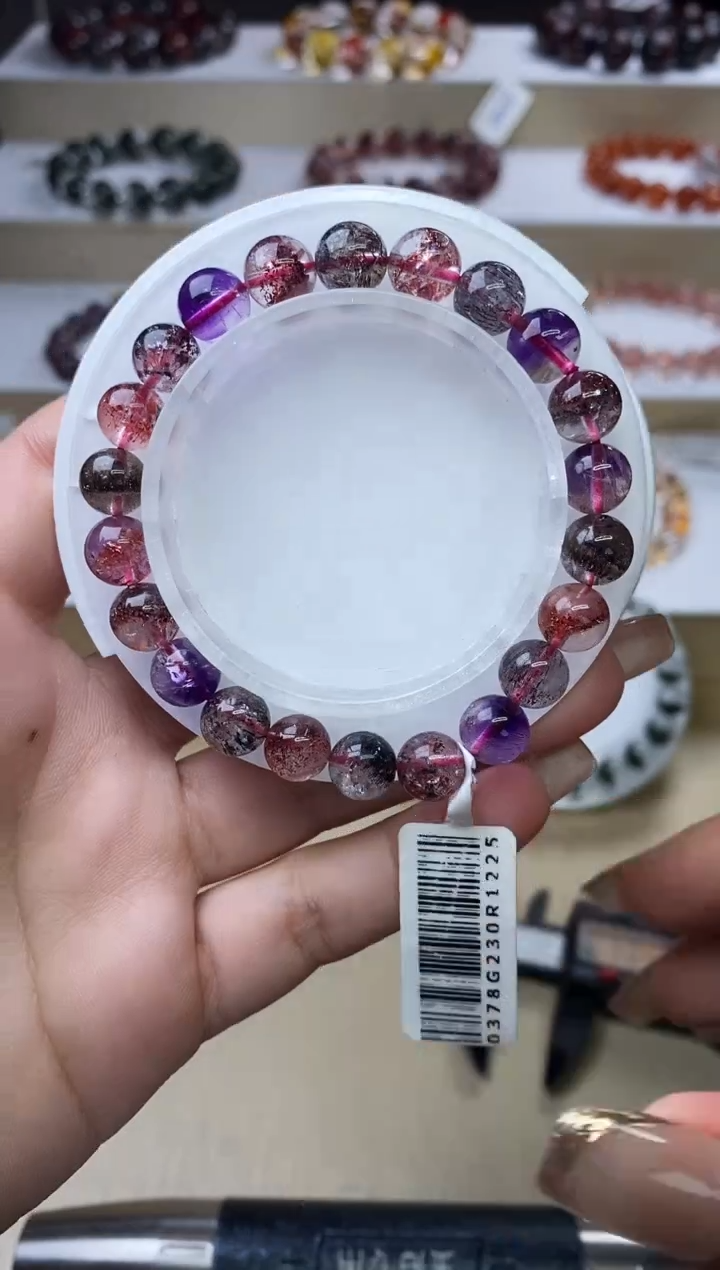 【闪购商品】水晶手链未镶嵌黑加仑超七8m+