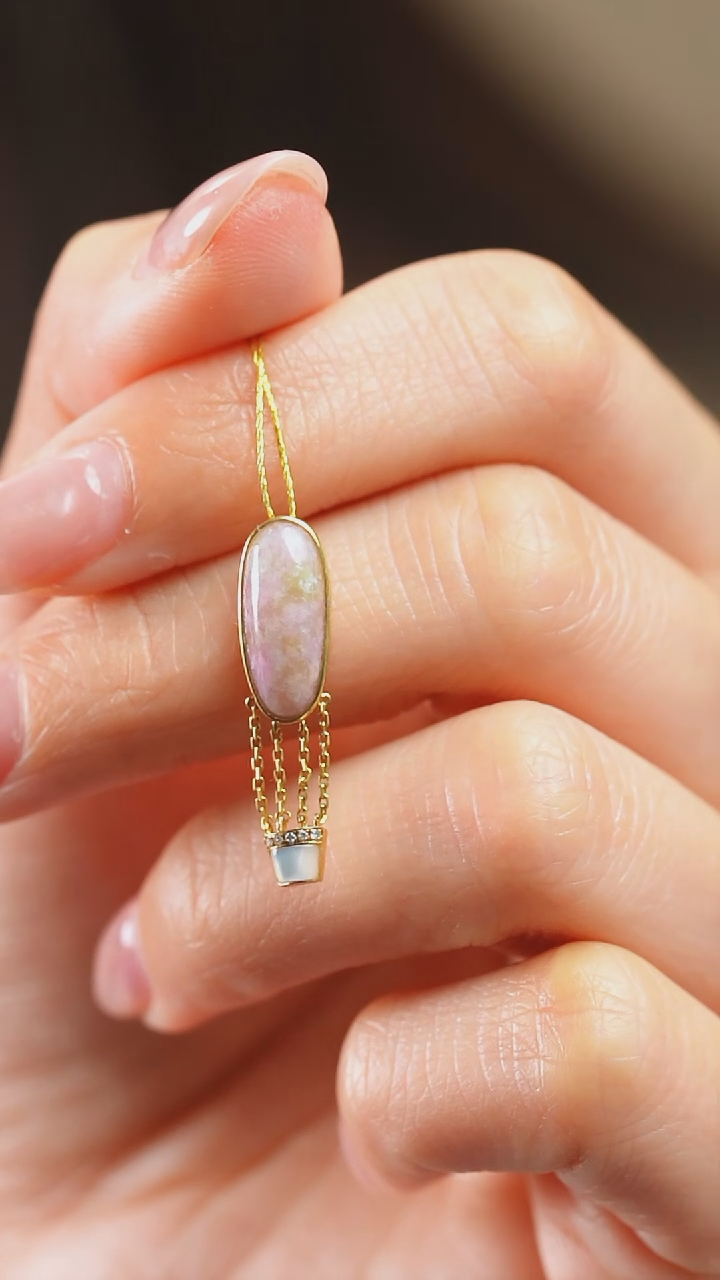 苏纪石（舒俱来）18K金镶嵌吊坠(不含链)42