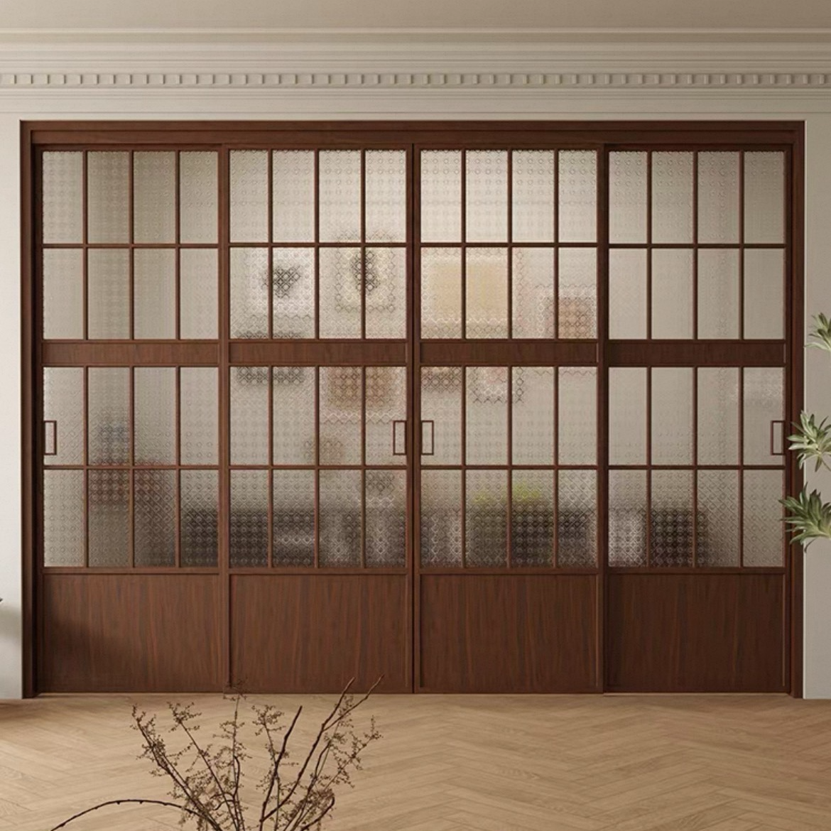 宋氏美学推拉门玻璃移门客厅书房茶室餐厅隔断