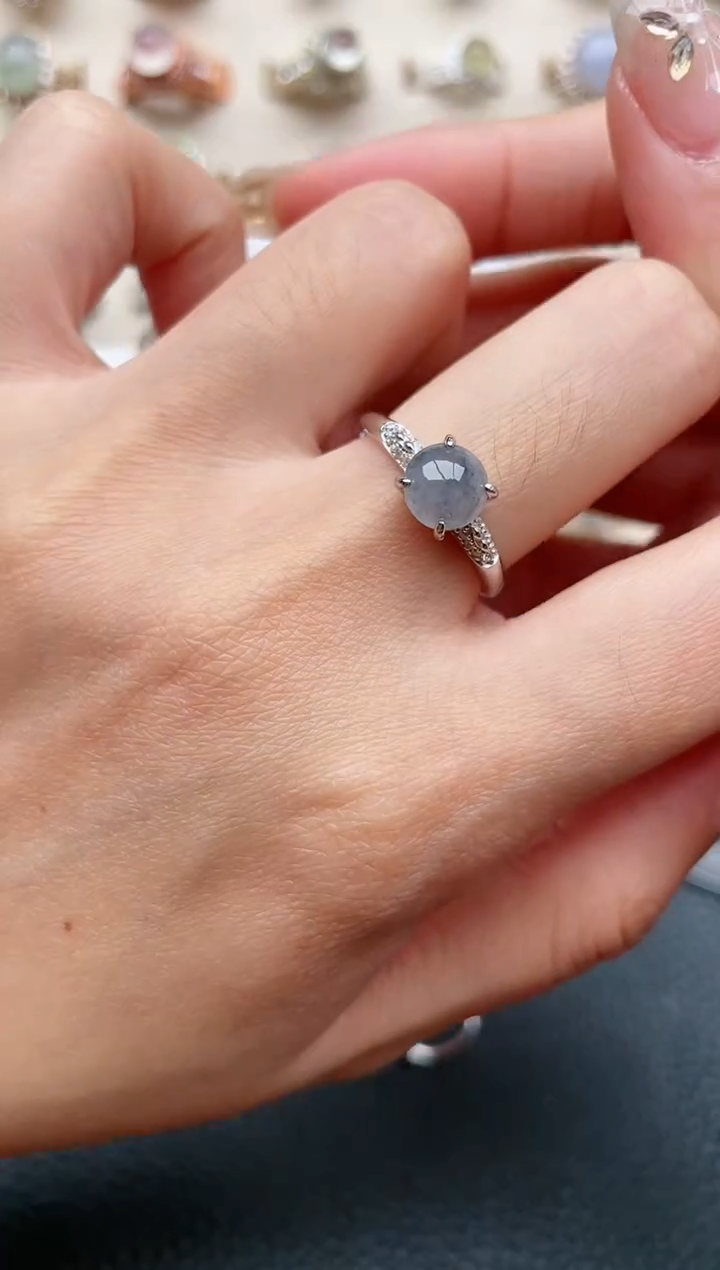 【闪购商品】翡翠戒指银S925镶嵌1111