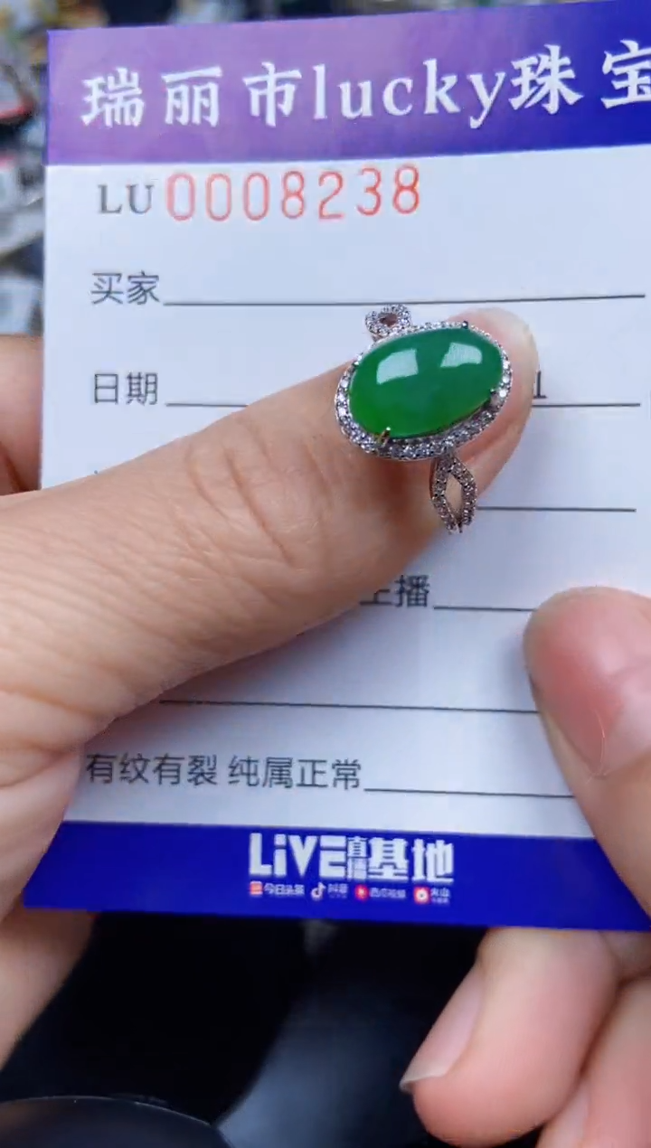 【闪购商品】翡翠颈饰银S925镶嵌8238