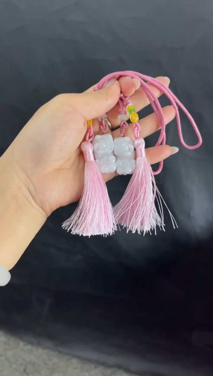 未镶嵌挂件翡翠貔貅挂件一对