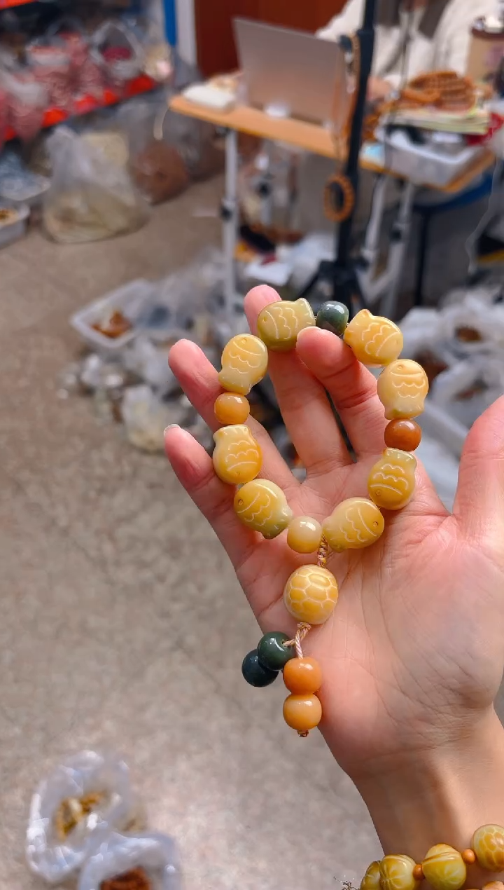 吊坠菩提根/象牙果年年有鱼单圈