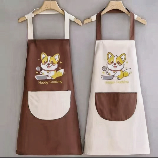 【到手两条】卡通防水防油围裙厨房家用做饭家围裙