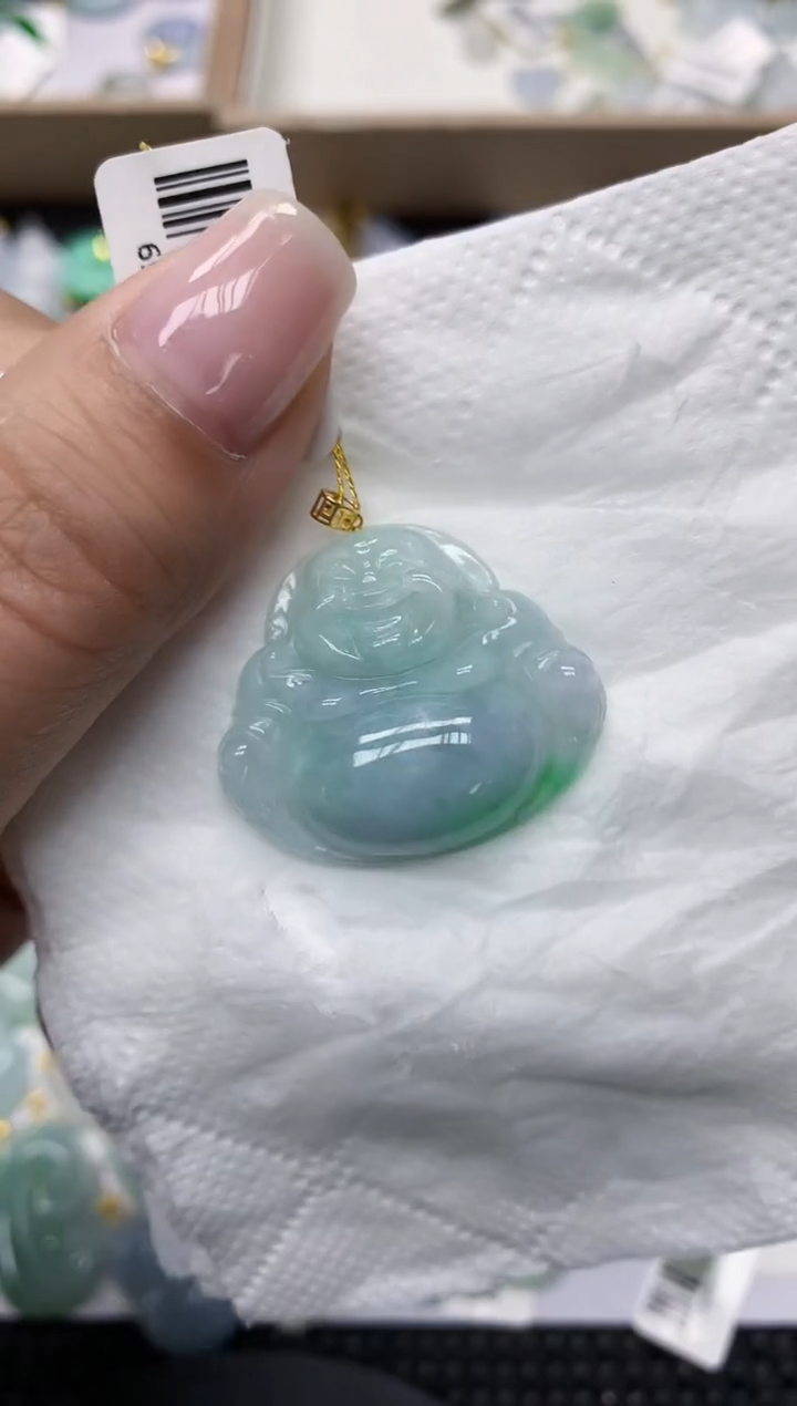 颈饰18K金镶嵌翡翠1111111111