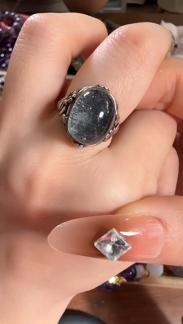 【闪购商品】水晶戒指未镶嵌AB22S-22  蓝晶砂戒指