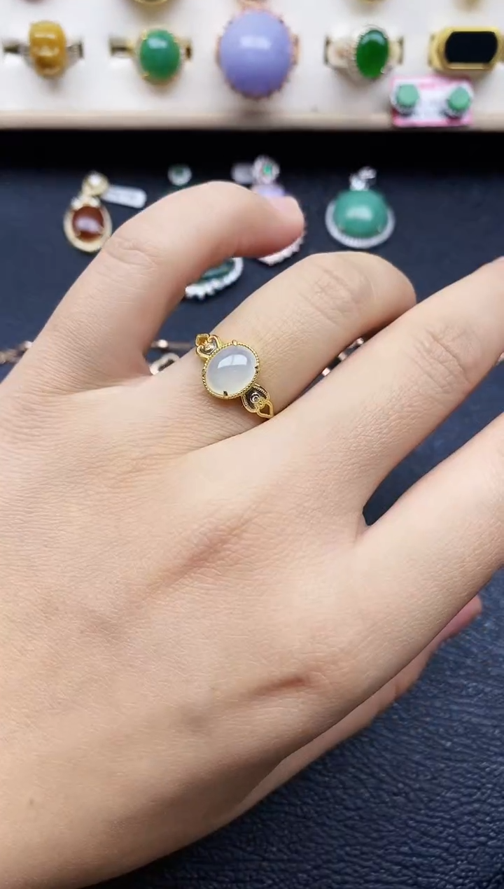 【闪购商品】翡翠戒指银S925镶嵌11111