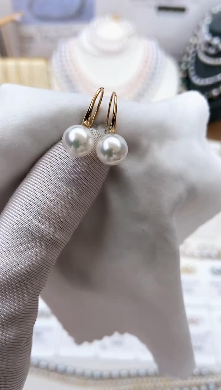 【闪购商品】海水珍珠耳饰18K金镶嵌福利高跟鞋耳饰不退不换