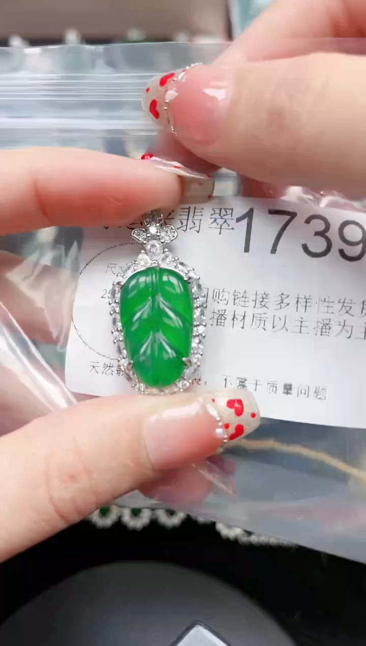 【闪购商品】翡翠颈饰未镶嵌1739赠皮绳