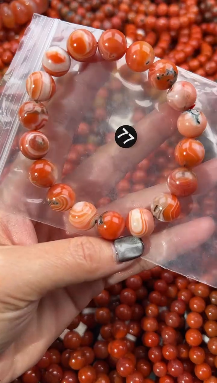 未镶嵌手串南红玛瑙12+