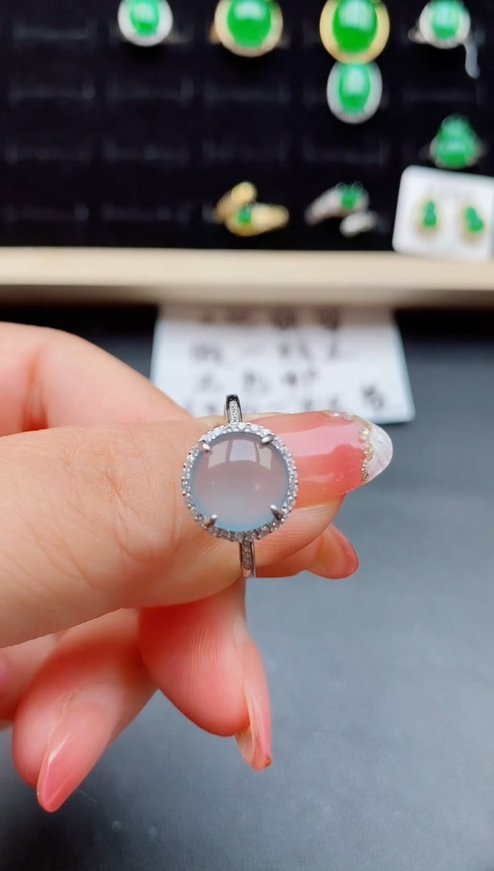 【闪购商品】翡翠戒指银S925镶嵌50800