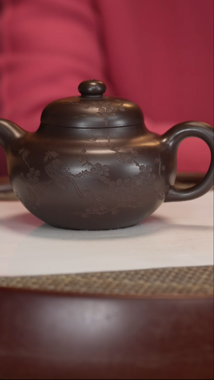 【闪购商品】紫砂茶壶蓝紫泥柿园