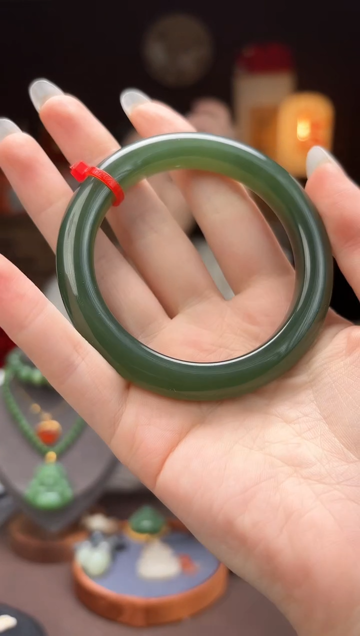 【闪购商品】和田玉A63手镯57mm未镶嵌-