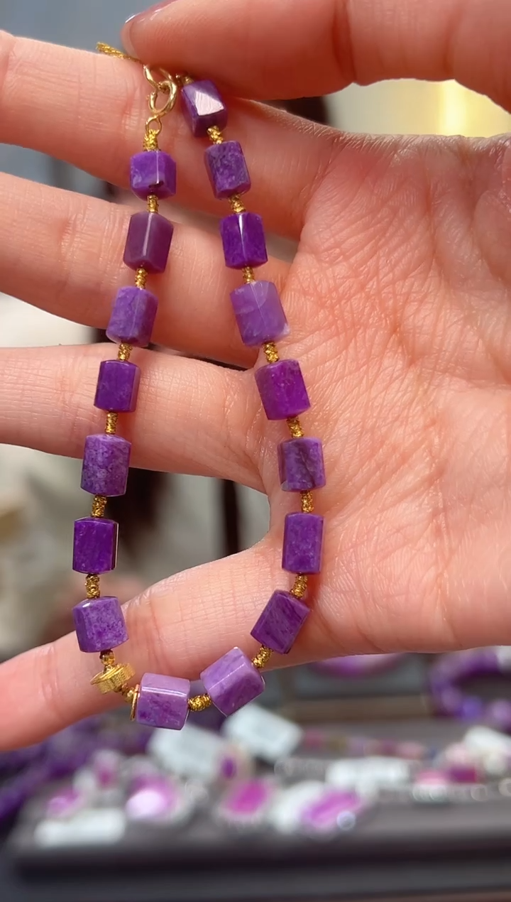 【闪购商品】苏纪石（舒俱来）手链18K金镶嵌1