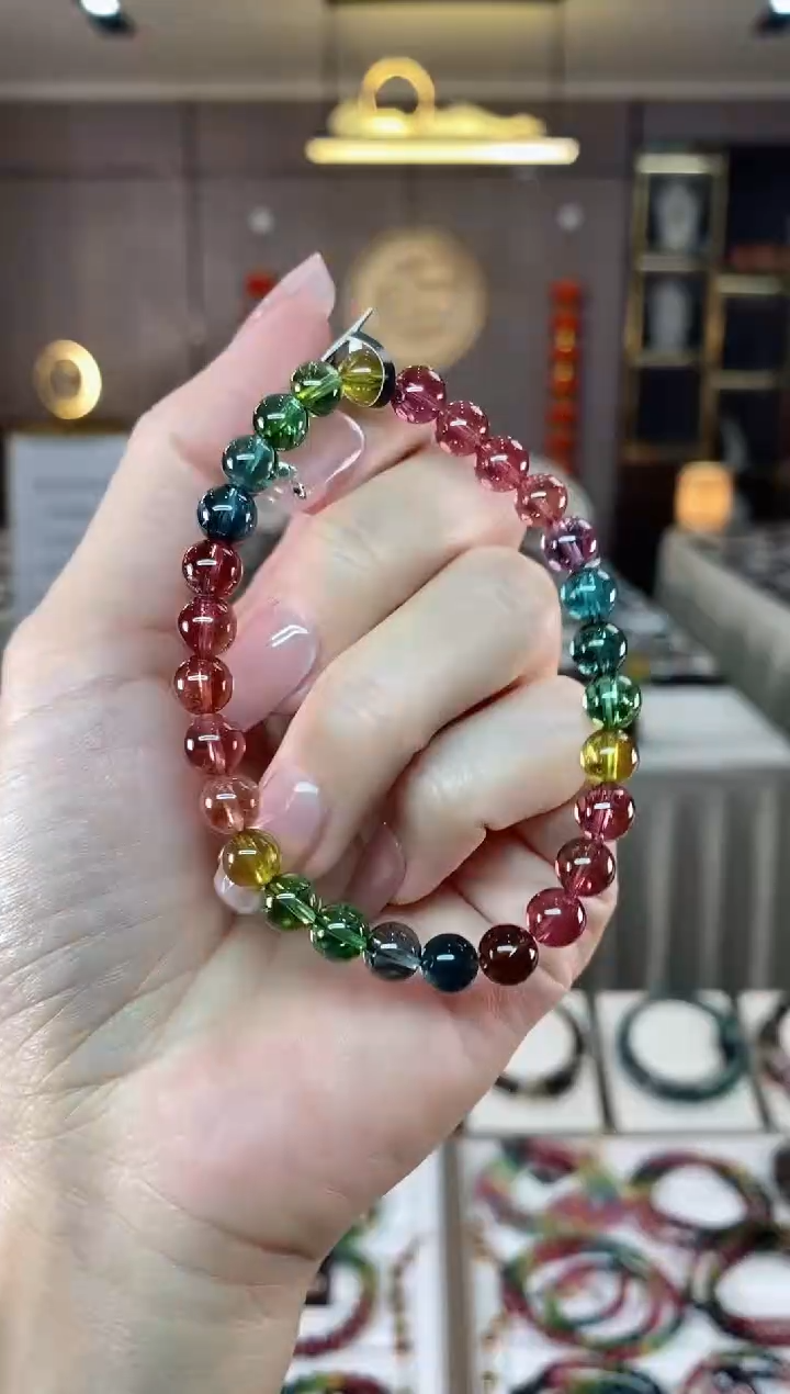 【闪购商品】碧玺单圈手串6mm+未镶嵌多样性发一条）hon