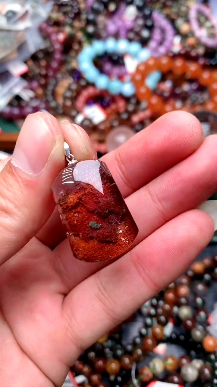 【闪购商品】水晶吊坠(赠链)银S925镶嵌312