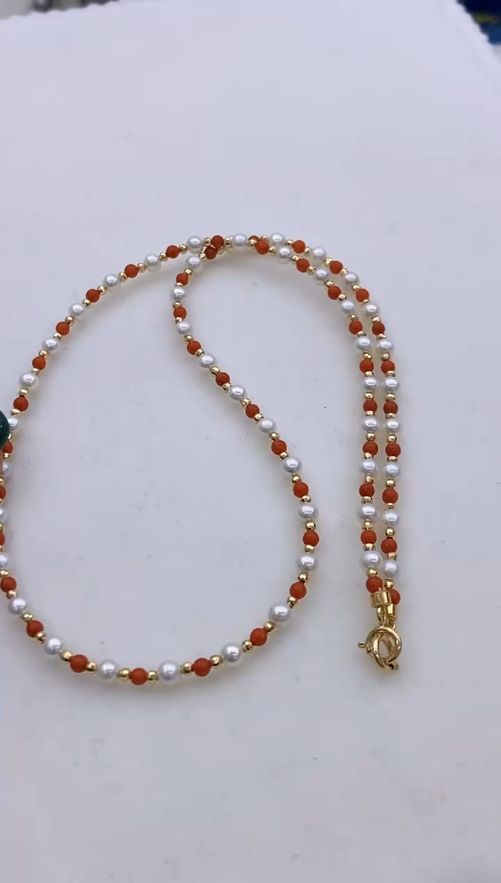 【闪购商品】淡水珍珠项链18K金镶嵌30