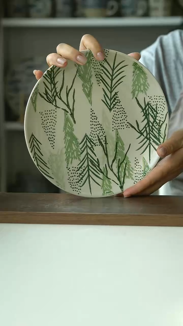 微瑕出英Aphorism松针盘20.5cm@4-2@