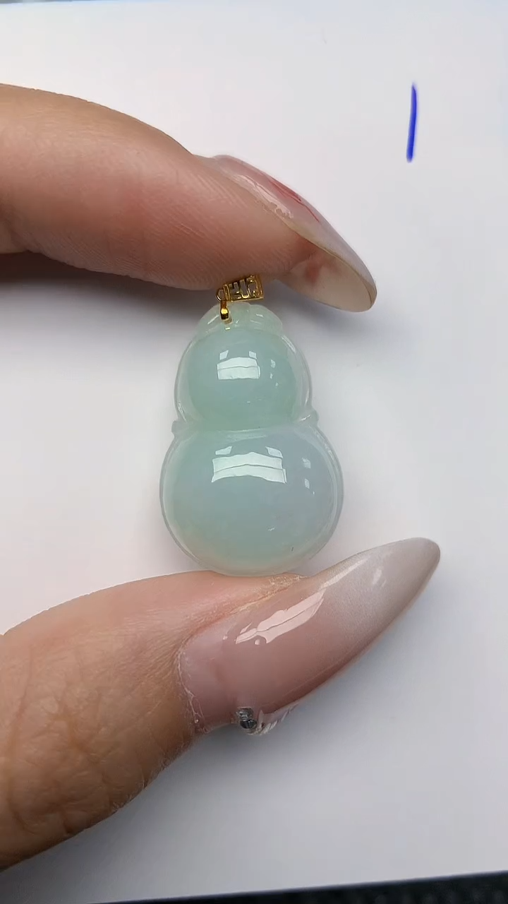 【闪购商品】翡翠颈饰18K金镶嵌天然翡翠A货30