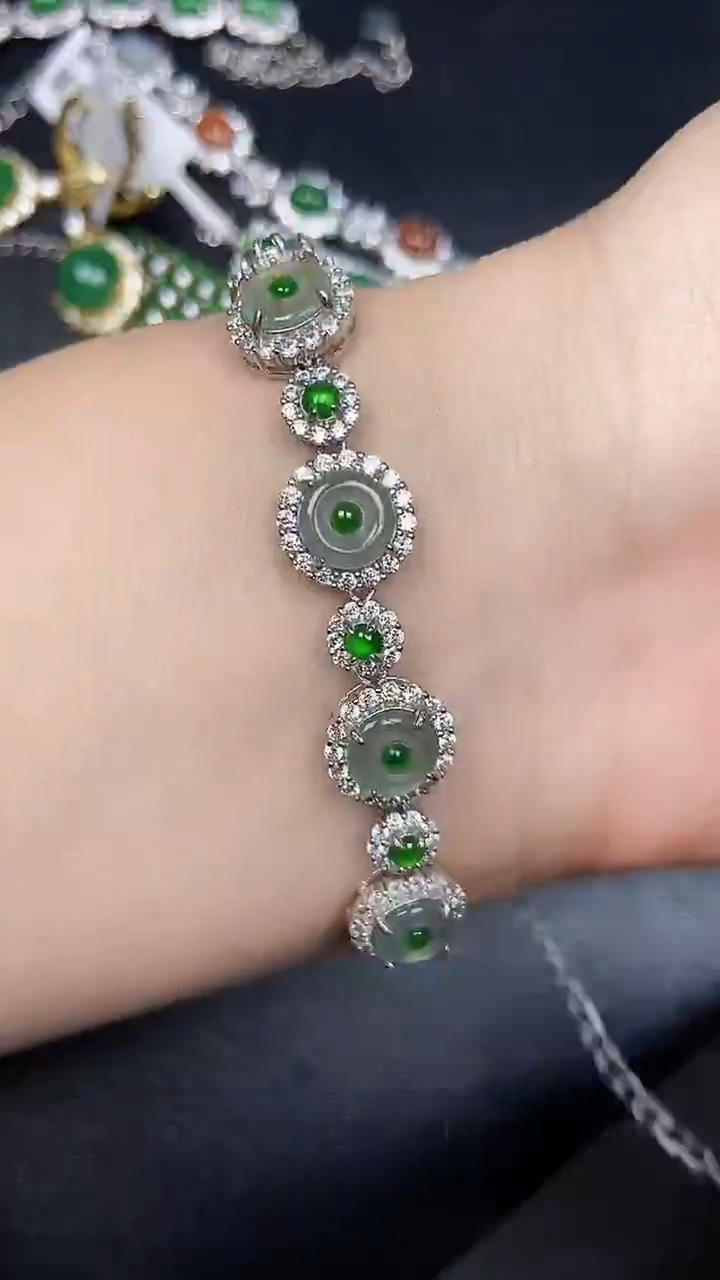 银S925镶嵌戒指翡翠7800