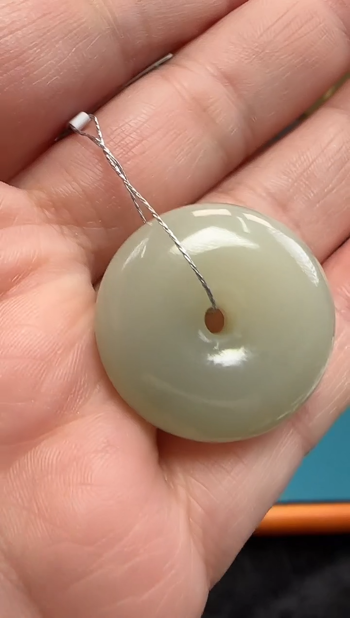 吊坠(不含链)未镶嵌和田玉新疆和田玉于田料平安扣