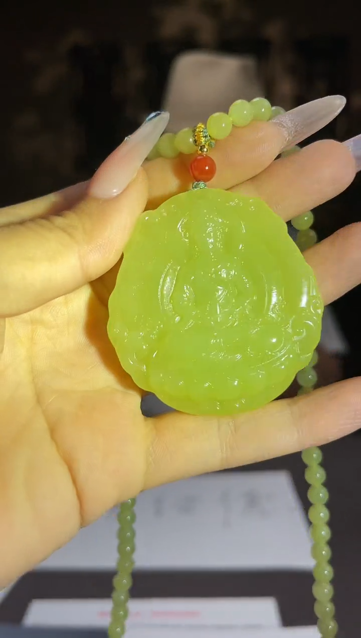 和田玉未镶嵌颈饰A869