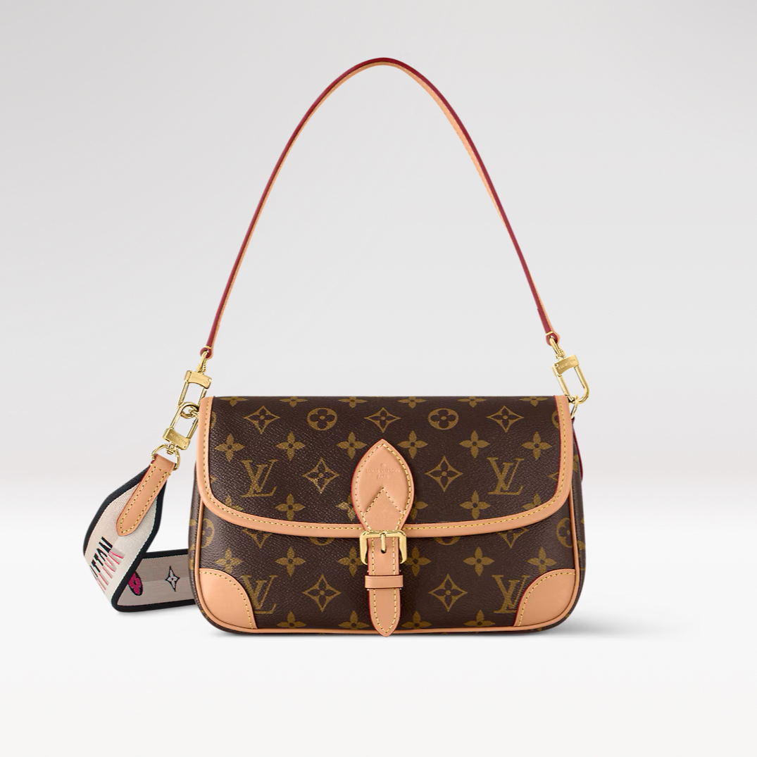 未使用 LouisVuitton/路易威登 98/全新经典老花法棍单肩斜挎包