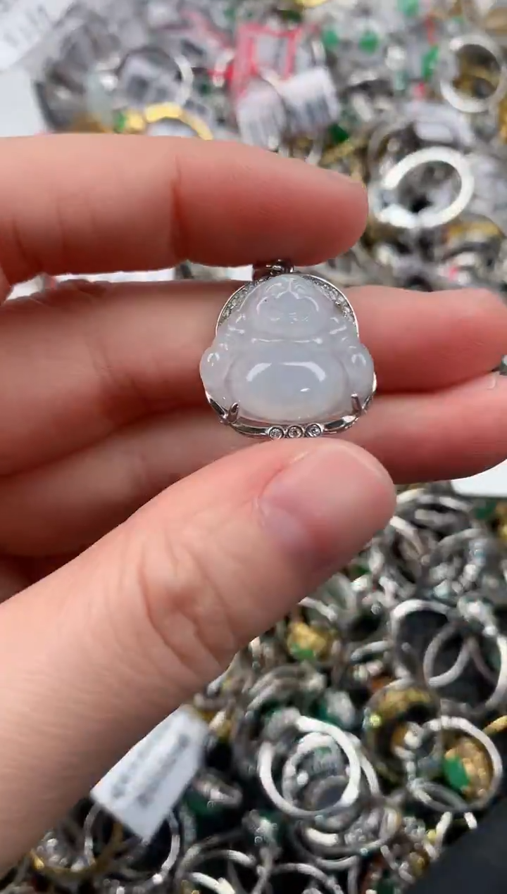 银S925镶嵌戒指翡翠666                 5