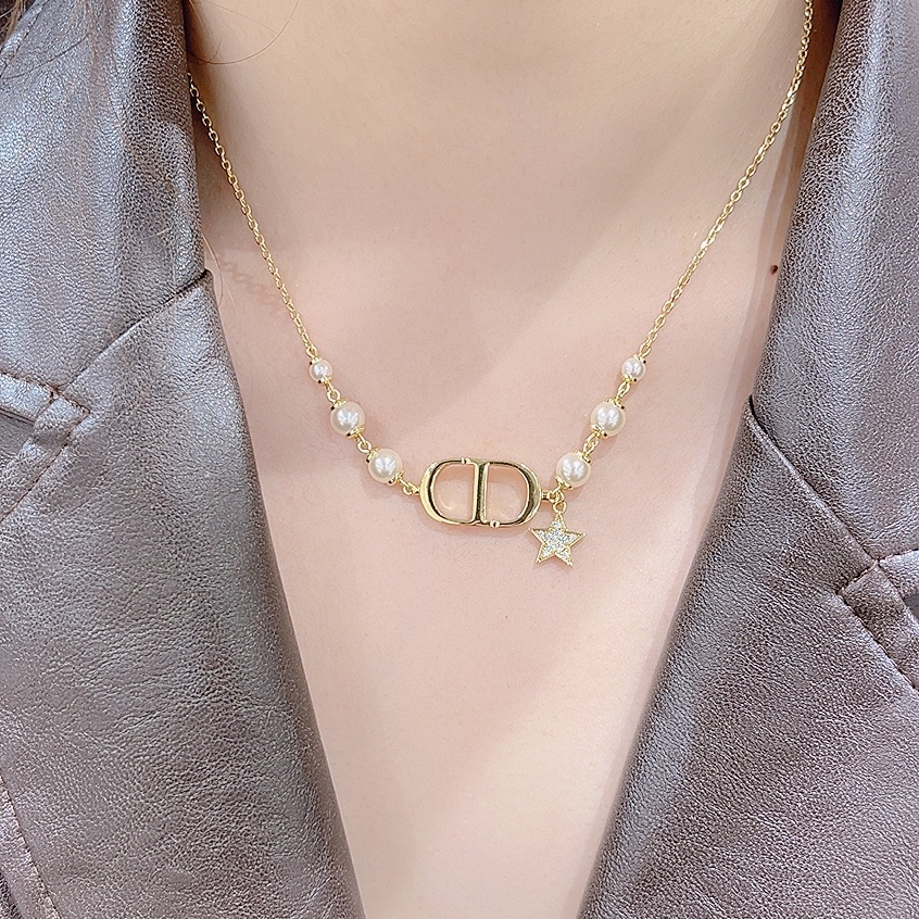 铜合金仿珍珠项链 猪鼻子珠珠项链潮牌823