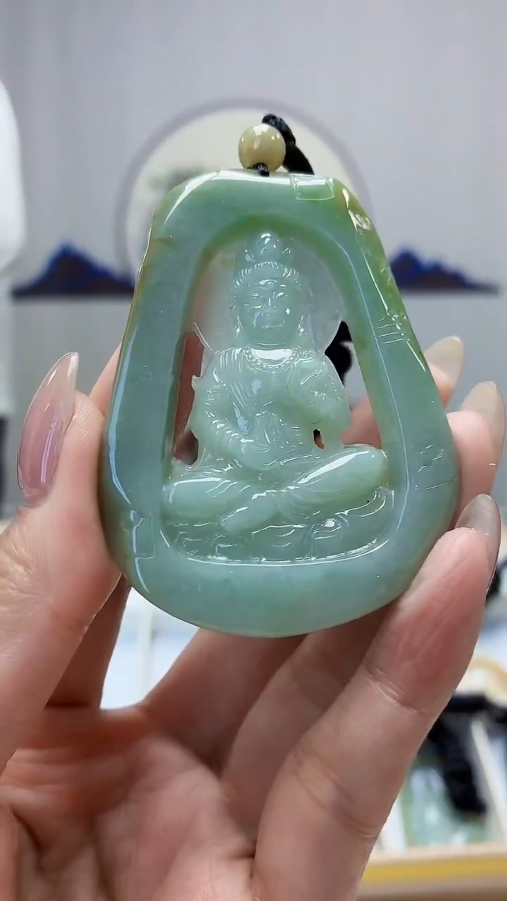 未镶嵌定制翡翠4898MM-毛货挂件105