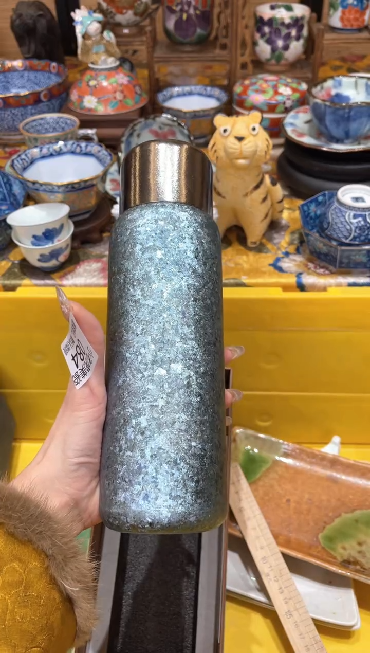 【闪购商品】瓷片『美丽可爱小老虎』钛杯大号600ml