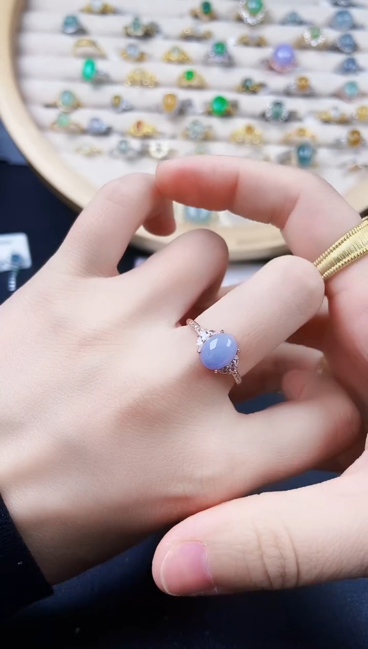 【闪购商品】翡翠戒指银S925镶嵌452542525