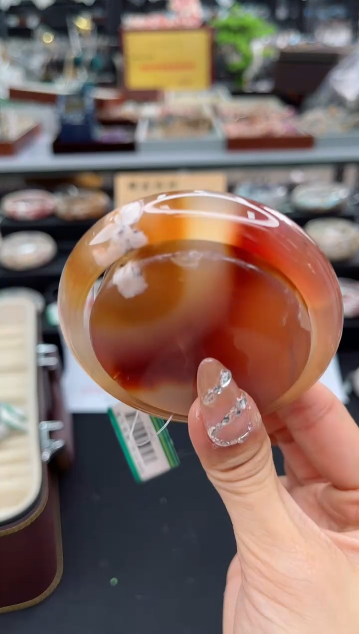 【闪购商品】石英质玉手镯未镶嵌56圈口（赠品镯心）S9413