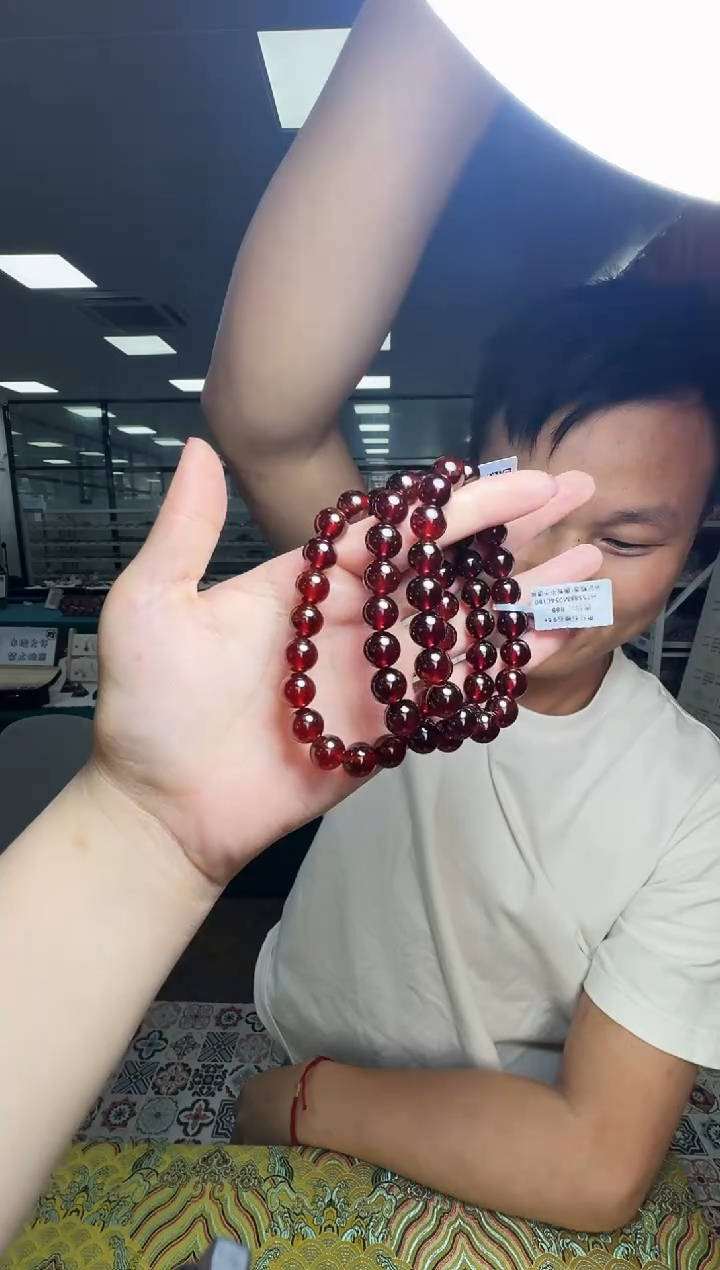 手链未镶嵌石榴石HT5588 约9.5mm多样式发一件