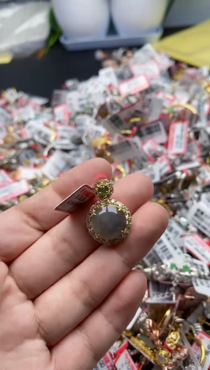 【闪购商品】翡翠戒指银S925镶嵌7777---4