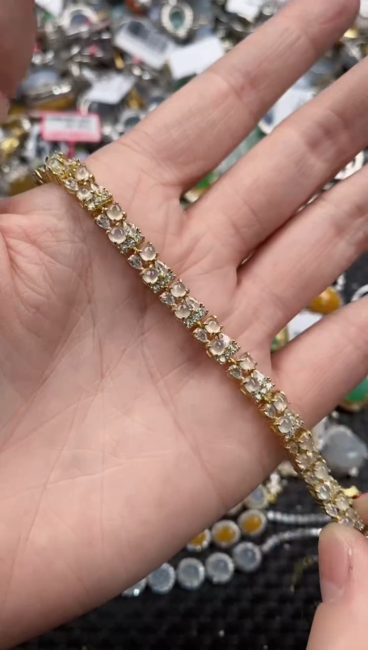 银S925镶嵌戒指翡翠999    6