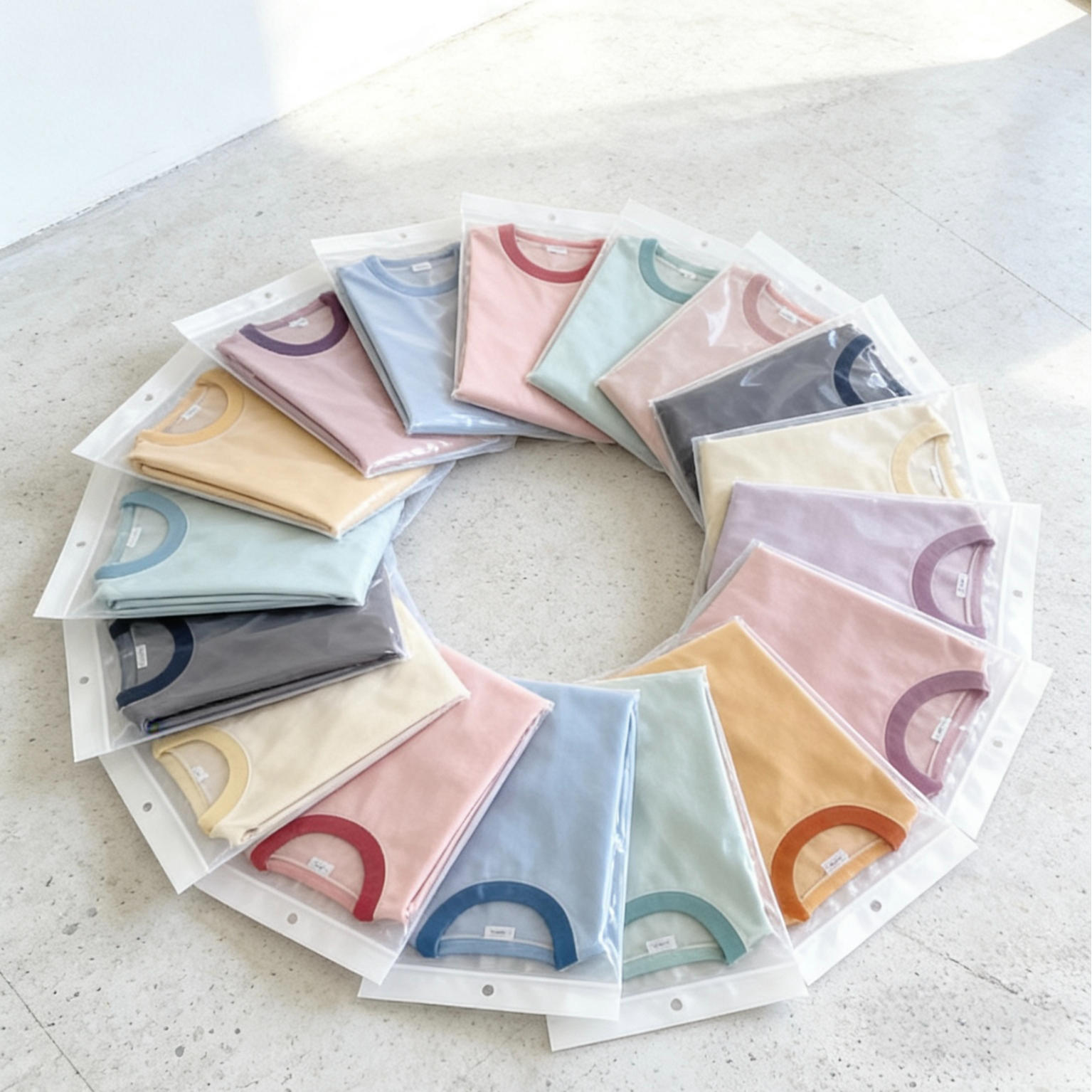 100%棉 韩版小众纯棉卫衣显瘦打底长袖正肩短袖 圆领T恤 