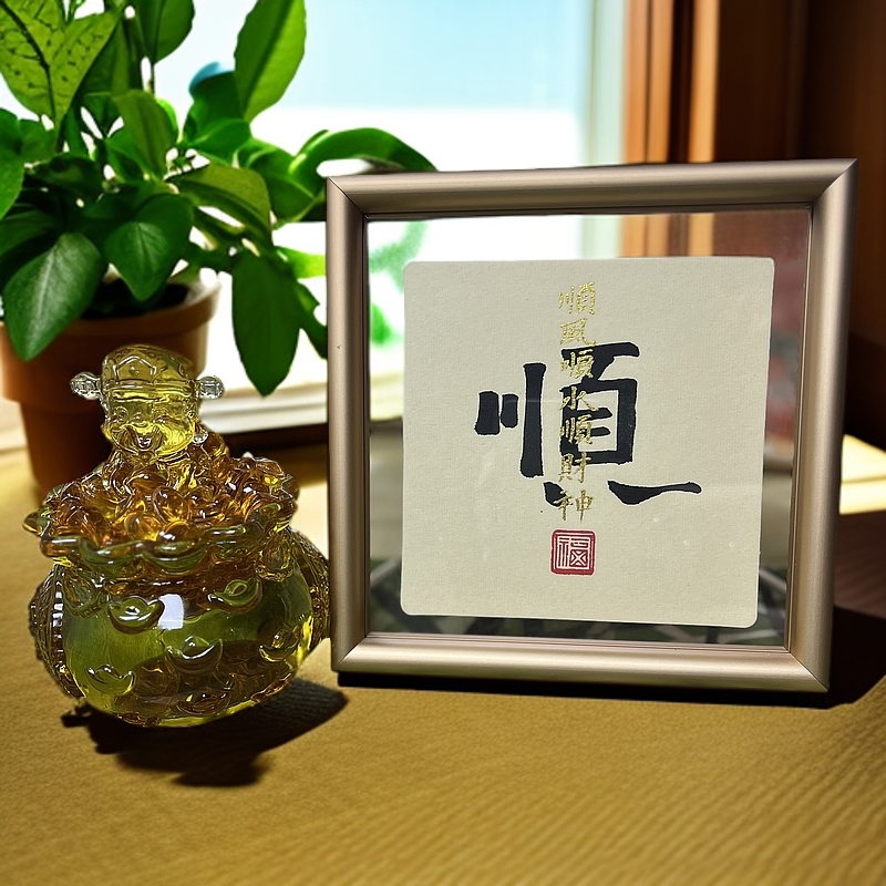 【顺风顺水顺财神】-方6寸（摆）：15.2cm*15.2cm