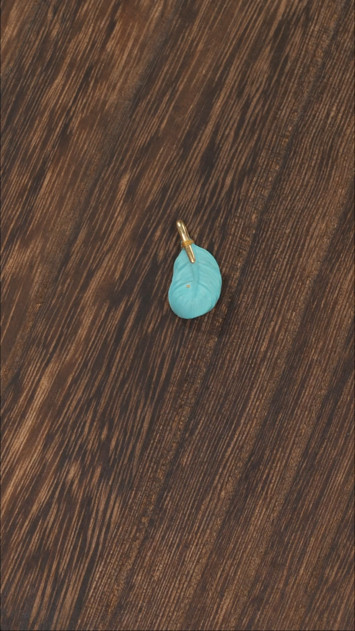 【闪购商品】绿松石挂饰18K金镶嵌1