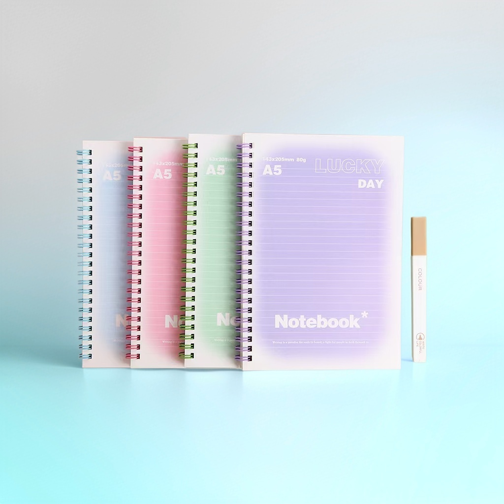 【A彩-0001】超厚学生线圈笔记本A5/B5横线日记本简约高颜值加厚